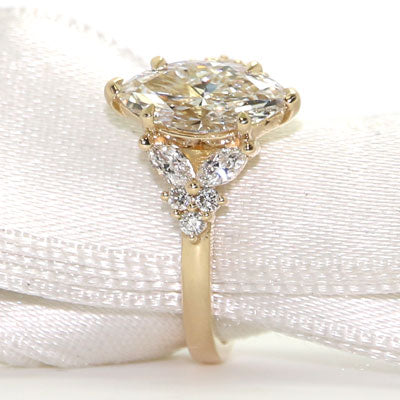 Marquise Lab Grown Diamond Ring 14k Yellow Gold LG912