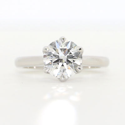 1.5ct round lab-grown diamond ring platinum custom engagement ring