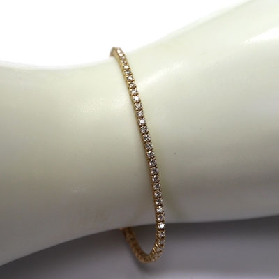 2.00 Carats Lab Grown Diamond Tennis Bracelet 14K Yellow Gold LTB2.00