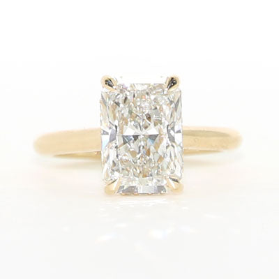 2.5ct Elongated Cushion Cut Lab Grown Diamond Ring 14k Yellow Gold ER-16