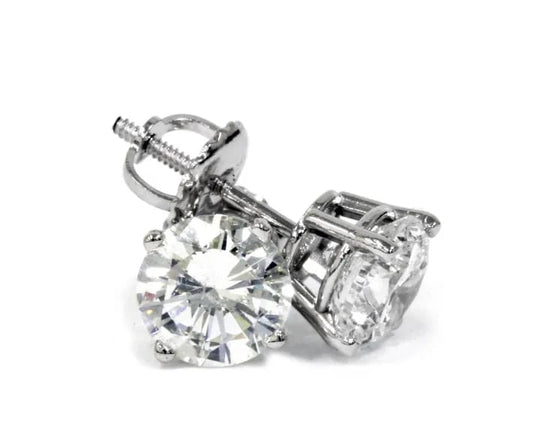 Lab Grown Diamonds 2.00ct Studs Earrings 14k White Gold BR2LG
