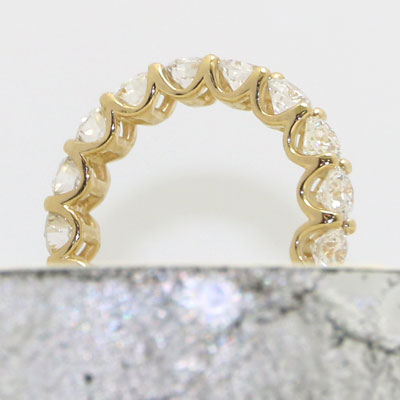 3 Carat Diamond Wedding Band for Women 14k Yellow Gold
