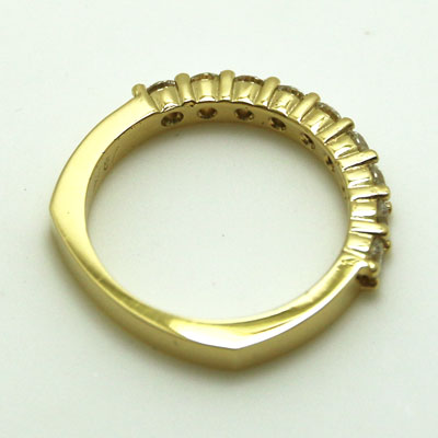 Euro Shank Lab Grown Diamonds Wedding Band 14k Yellow Gold W90006