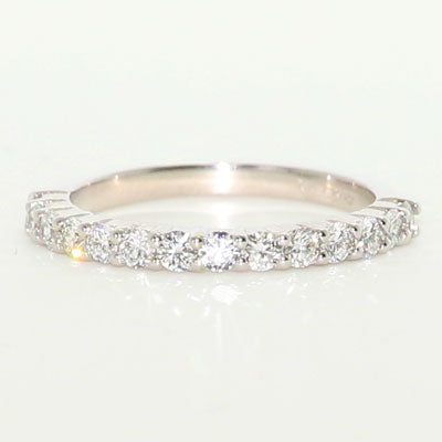 Half Eternity Shared Prongs Diamond Wedding Band 14k White Gold WD5595