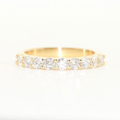 Euro Shank Lab Grown Diamonds Wedding Band 14k Yellow Gold W90006