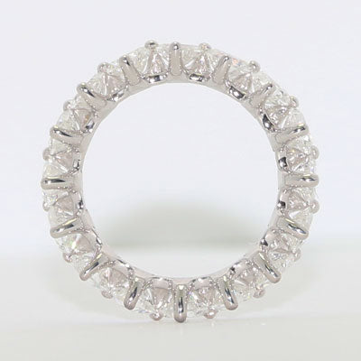 heart shape diamonds eternity wedding band 14k white gold