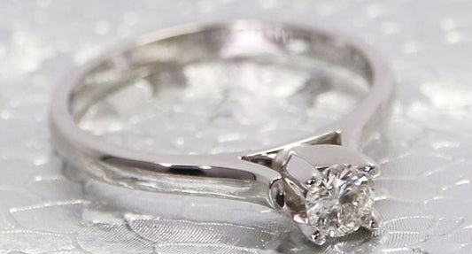 0.25ct Diamond Engagement Ring 14k White Gold