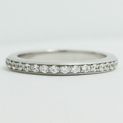 L93547-(2.4mm) Bead Set in Channel Eternity Wedding Band 14k White Gold