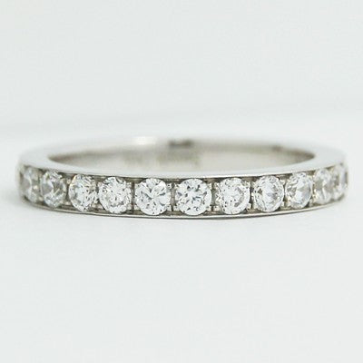 2.6mm Channel Set Eternity Wedding Band 14k White Gold