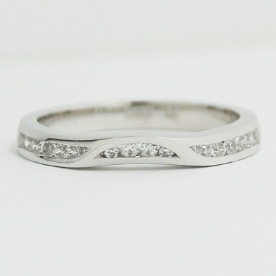 2.6mm Design Channel Set Diamond Band 14k White Gold