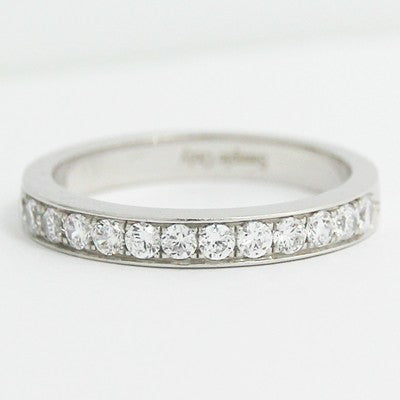 2.8mm Channel Bead Set Wedding Band 14k White Gold