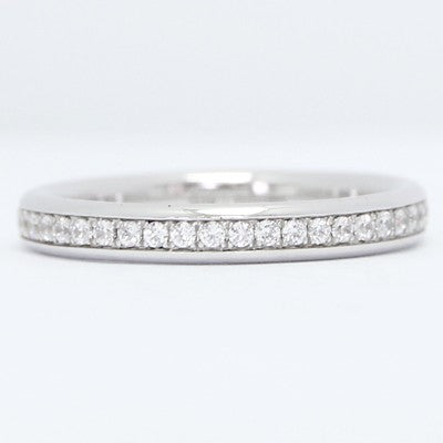 3.0mm Rounded Diamond Wedding Band 14k White Gold