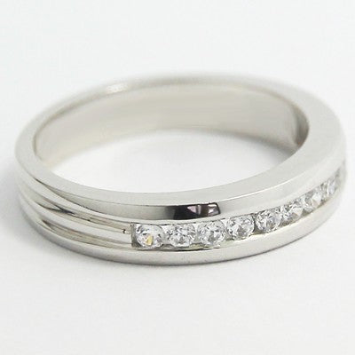 3.8-4.1mm Designed Band Wedding Ring 14k White Gold 