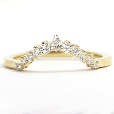 NWR-03 Nesting Diamond Wedding Ring in 14k Yellow Gold
