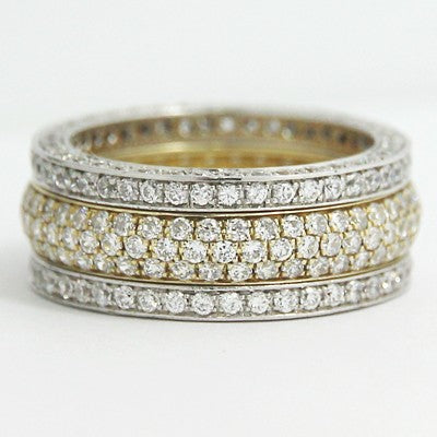 Anniversary Ring 14k White and Yellow Gold L93734