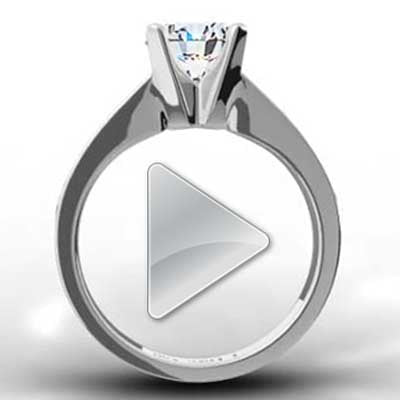 E93265-Channel Set Diamond Engagement Ring 14k White Gold