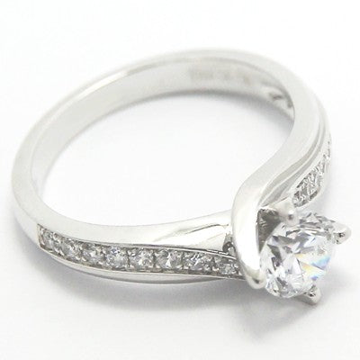 E93664-Curved Engagement Ring 14k White Gold