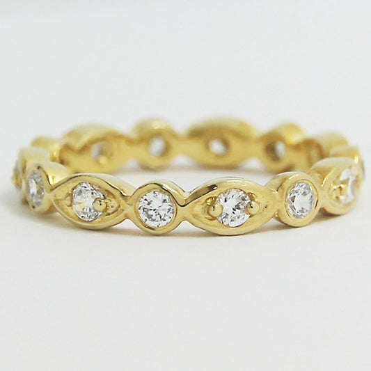 Designed Diamond Eternity Wedding Band 14k Yellow Gold L93812Y-c