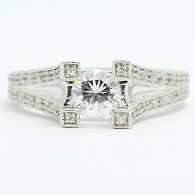 E93678 Split Band Pave Diamonds Engagement Ring 14k White Gold.jpg