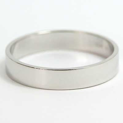 3mm Flat Wedding Band 10k White Gold