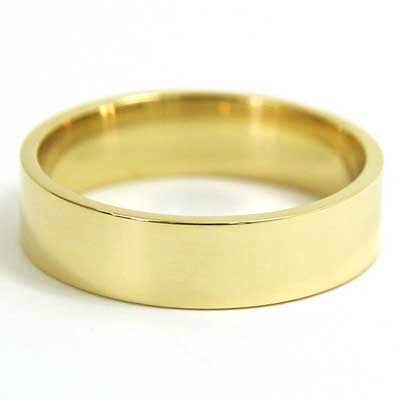 5mm Flat Wedding Band 10k Yellow Gold