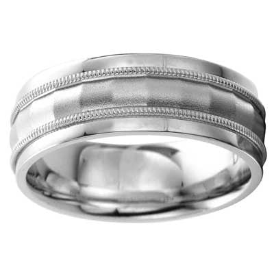 8mm Wedding Band 10k White Gold W93980-8