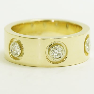 DER-D02 Mens Diamond Ring 10k Yellow Gold 