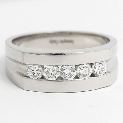 Men's Diamond Ring 14k White Gold G93176