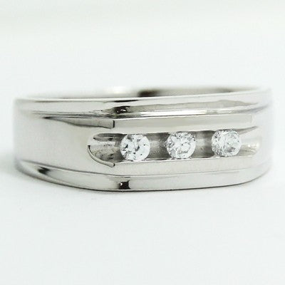 Men's Diamond Ring 14k White Gold G93175