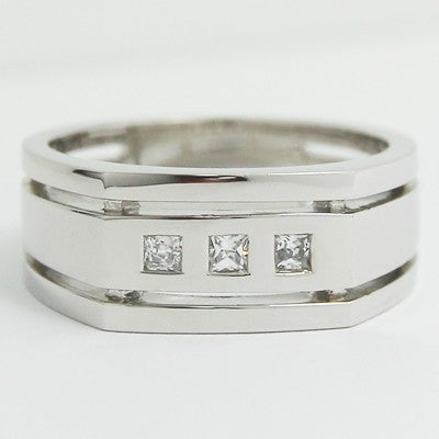 G94128  Men's Diamond Ring 14k White Gold