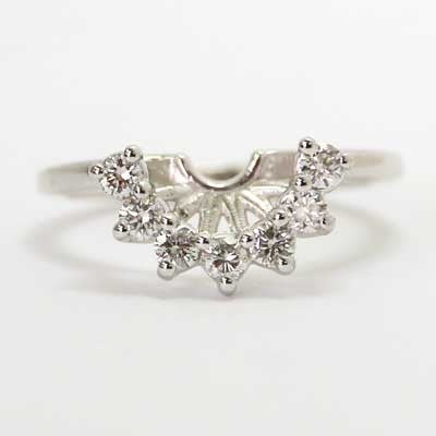 Nesting Diamond Wedding Ring 14k White Gold NWR-01