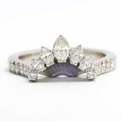 NWR-02 Nesting Diamond Wedding Ring 14k White Gold
