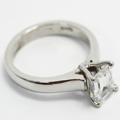Radiant Cut Solitaire Ring 14k White Gold