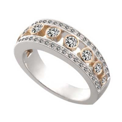 Anniversary Ring 14k White & Rose Gold W93654