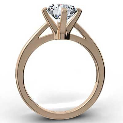 North South East West Solitaire Setting 14k Rose Gold