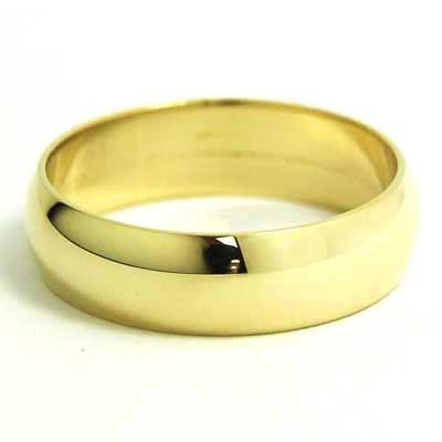 5mm Rounded Wedding Band 10k Yellow Gold