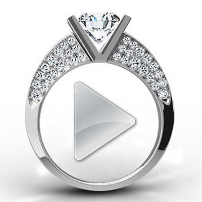 E93953-Tension Setting with Side Pave Accents 14k White Gold